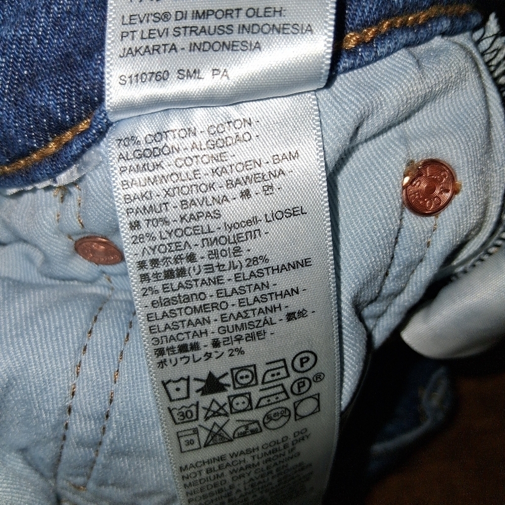 Levi’s Premium 511 Big E Leather Patch Men’s Blue Jeans 30x34 - Picture 6 of 7